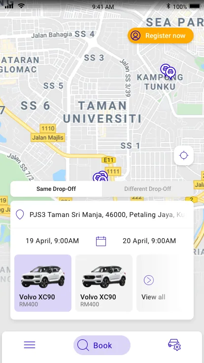 Car Rental App project detail