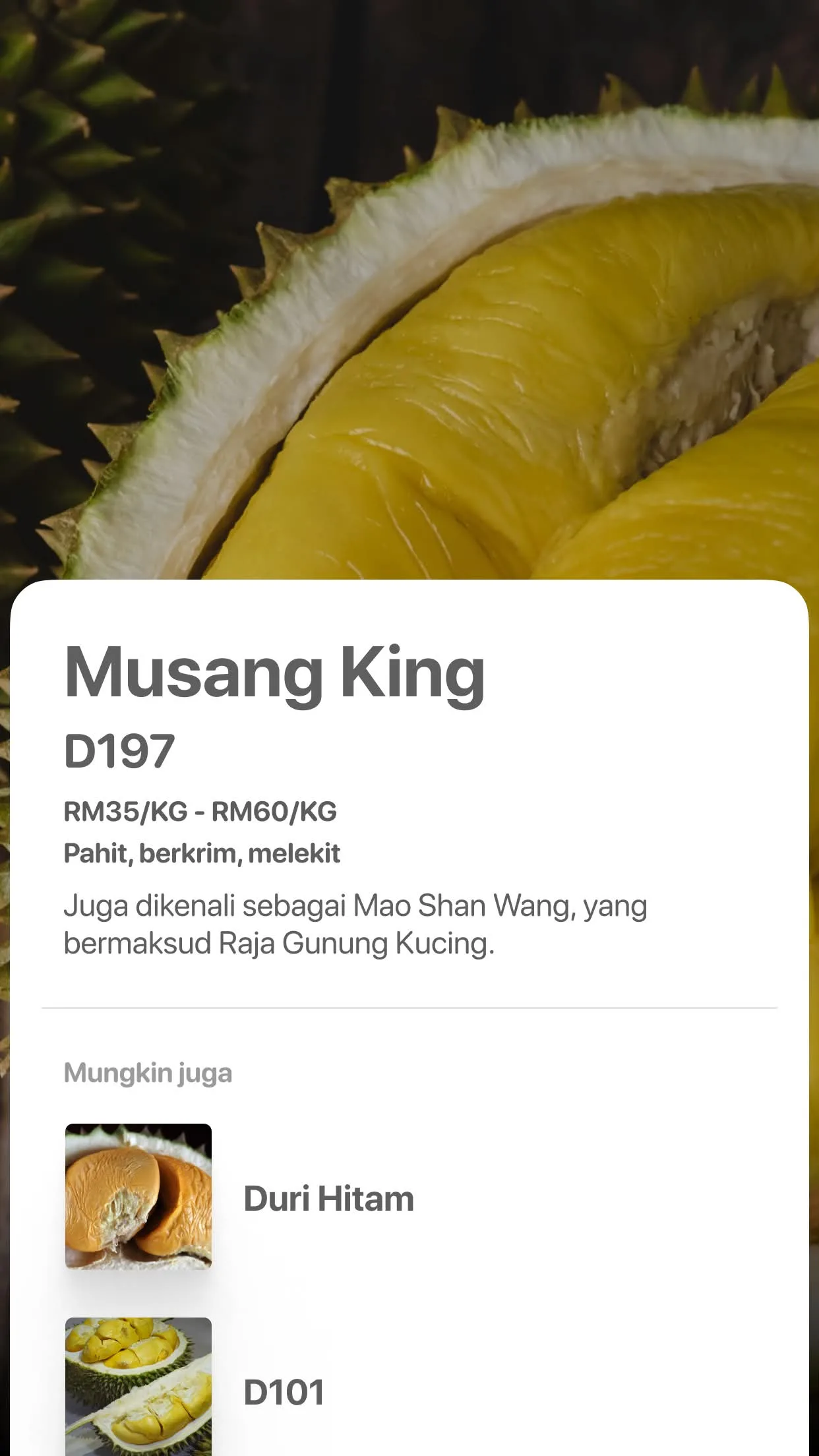 Durian classifier
